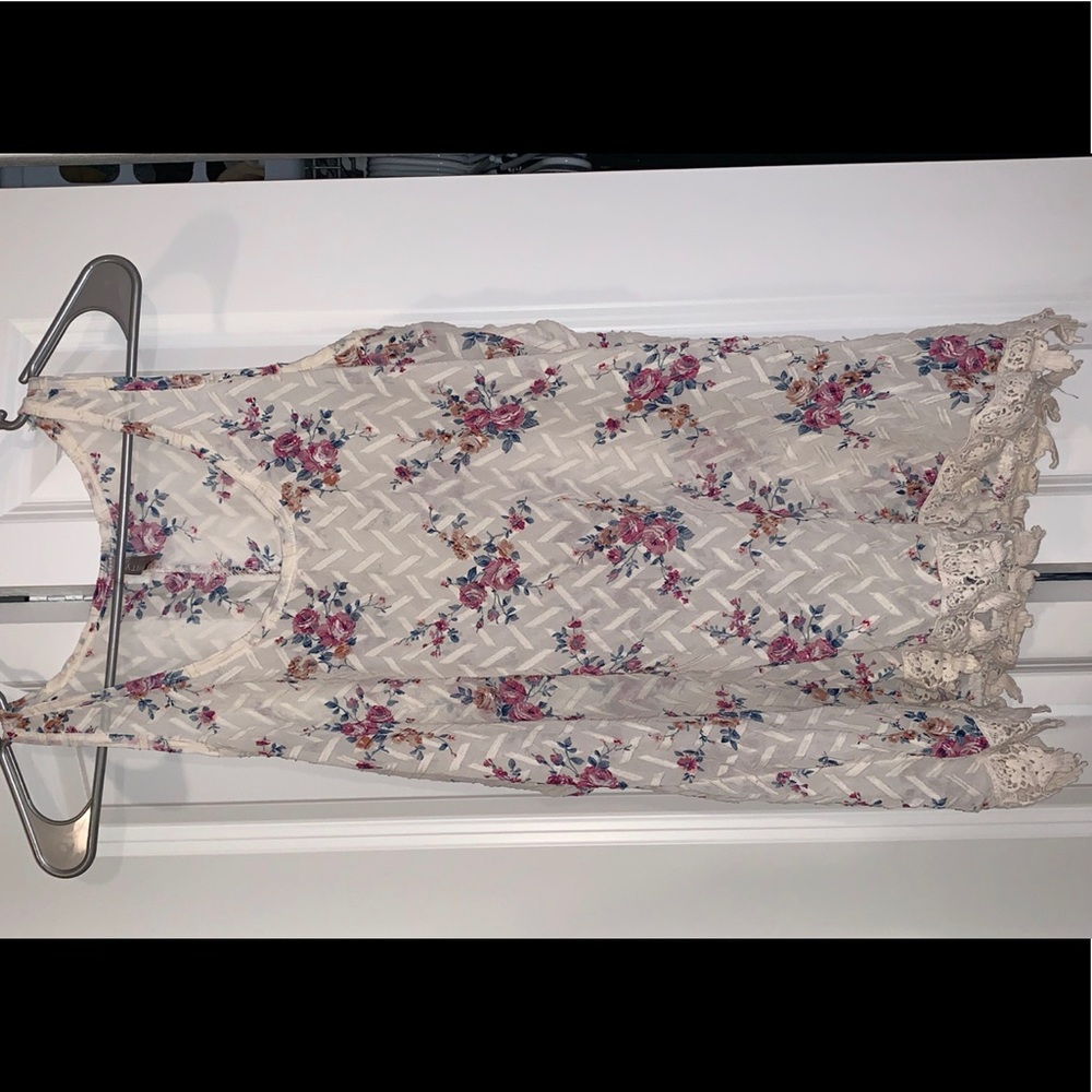 sheer floral tank